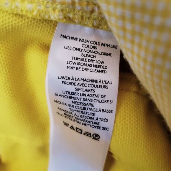 MAEVE High Waist Yellow Cigarette Capri Pants Womens 6 Glamorous Versatile Rich - Picture 11 of 14